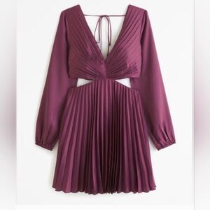 A&F Gisele pleated, cut out mini dress